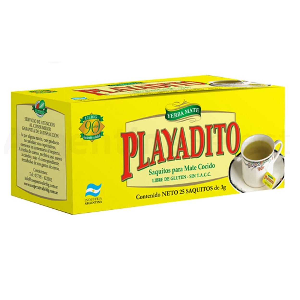 Playadito Mate Cocido  en Saquitos (25 unidades).