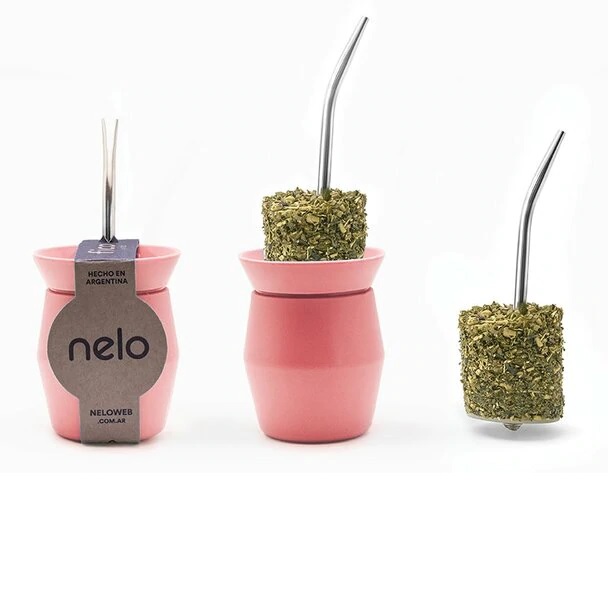 Mate Nelo Realizado en TPE con Extracción de Yerba - BPA Free (Varios Colores)