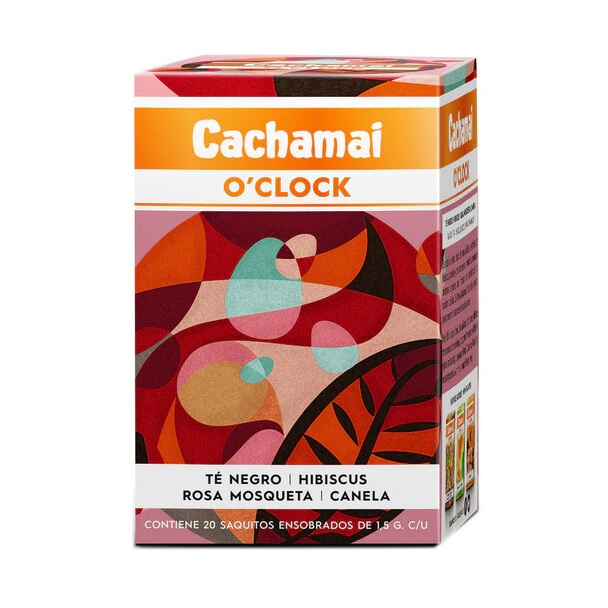 Cachamai Té Negro con Canela, Rosa Mosqueta e Hibiscus, 20 saquitos