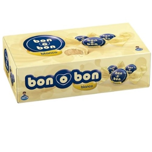 Bon o Bon White Chocolate Bite Filled With Peanut Butter from Argentina Box of 30 Bites, 450 g / 15.9 oz (complete box)