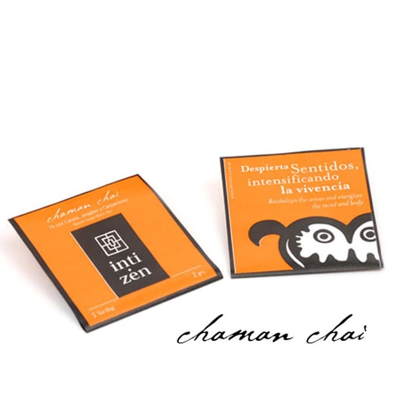 Inti Zen Chaman Chai Té Negro - Canela, Jengibre, Cardamomo (caja de 15 saquitos)