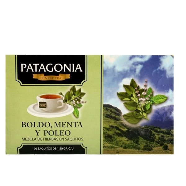 Patagonia Finest Tea Boldo, Menta & Poleo, caja de 20 saquitos
