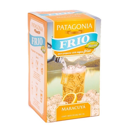Patagonia Finest Tea Frío Maracuyá con Stevia, caja de 20 saquitos