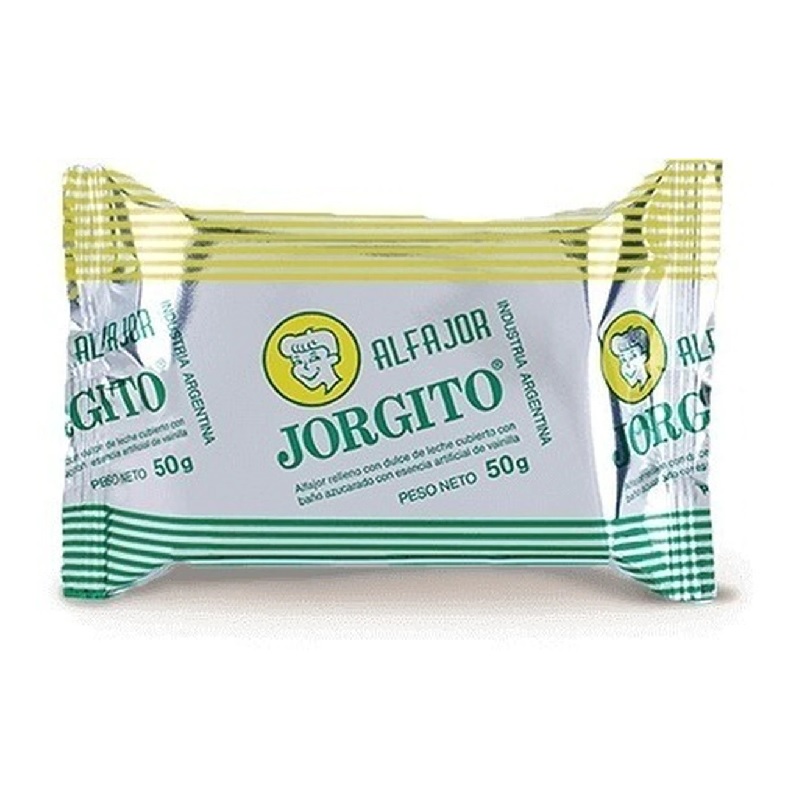 Alfajor Jorgito Blanco Dulce de Leche glaseado, 55 g / 1.94 oz (pack de 6)