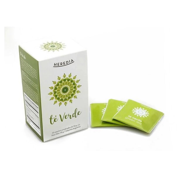 Heredia Té Verde - Té Natural, Sin Preservantes (25 saquitos)