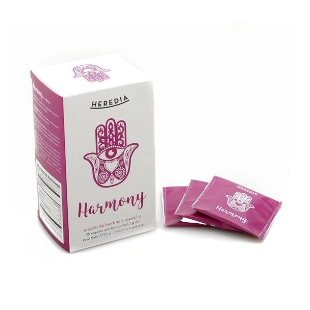 Heredia Té Harmony Té con Herbas y Especias - Herbas Naturales y Sin Preservantes ni Cafeína (25 saquitos)