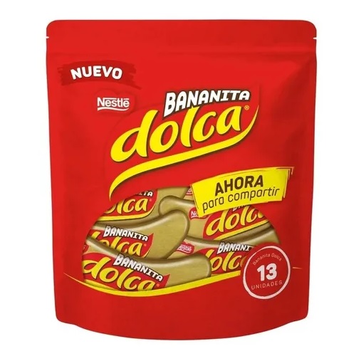 Bananita Dolca Banana Cream Filled with Chocolate Coating Small Baby Sized, 13 x 14 g / 0.5 oz ea (bag of 13)