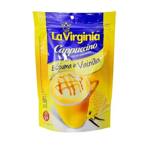 La Virginia Capuccino Instantaneo Vainilla, Sin TACC, 155 g