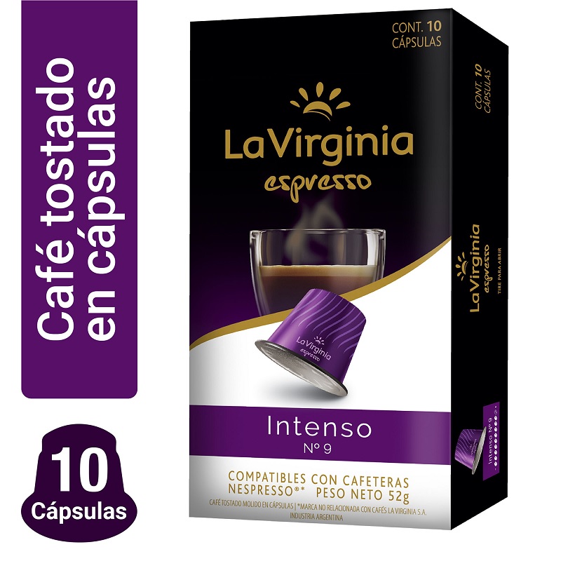 La Virginia Cafe Capsulas Intenso Nespresso (52 gr). Caja x 10.