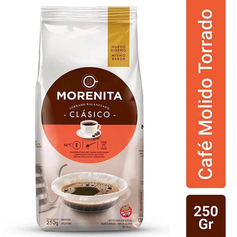 La Morenita Café Molido Torrado Intenso 250 Gr.