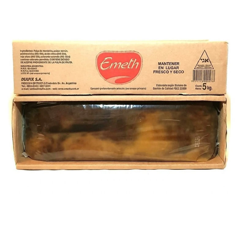 Emeth Dulce de Batata con Vanilla y Chocolate, 5 kg / 11 lb barra sellada