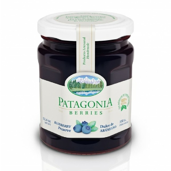 Patagonia Berries Dulce de Arandanos Mermelada 350 gr Sin Conservantes ni Aditivos.
