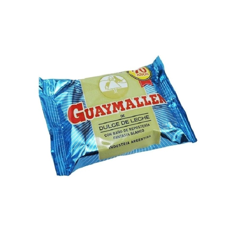 Guaymallen Alfajor de Chocolate Blanco con Dulce de Leche, 38 g / 1.3 oz (pack de 12)