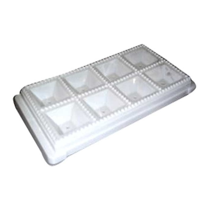 Placa Molde Plástica para Cortar Raviolones, 8 Cortes