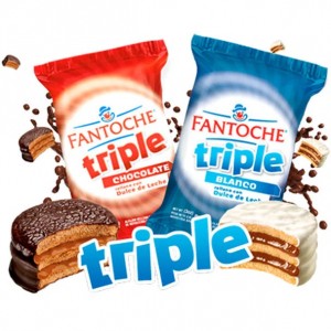 Fantoche Alfajor Triple Glaseado relleno de Dulce de Leche, 85 g / 3 oz (pack de 6)