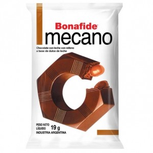 Bonafide, Mecano Bombón Relleno de Dulce de Leche - 1 unidad