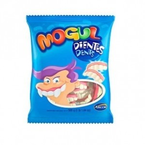 Mogul Gomitas Dientes Sabor Frutilla y Yogur, 500 g / 17.6 oz