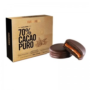 Havanna Alfajor 70% Chocolate Negro Cacao con Dulce de Leche, 585 g (Caja de 9)