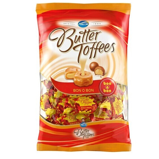 Butter Toffees Caramelos de Leche rellenos con Bon o Bon, 822 g / 1.8 lb bolsa