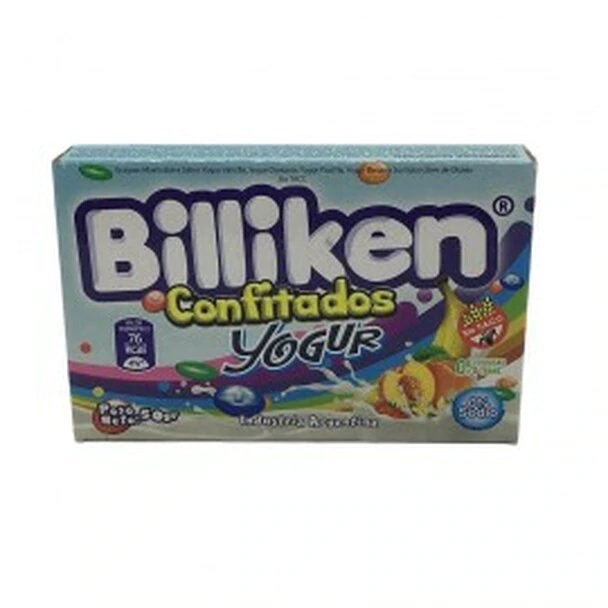 Billiken Confitados Yoghurt , 50 g / 1.8 oz box (pack de 3)