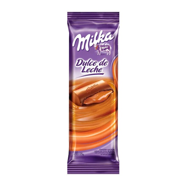 Milka Barra de Chocolate Relleno de Dulce de Leche, 135 g / 4.8 oz (pack de 2)