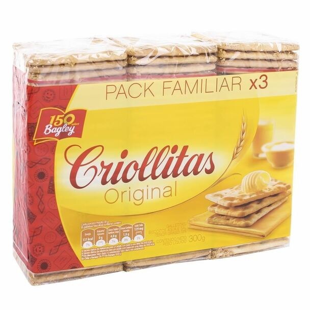 Criollitas Galletitas de Agua, 1x3 pack 300 g / 10.6 oz