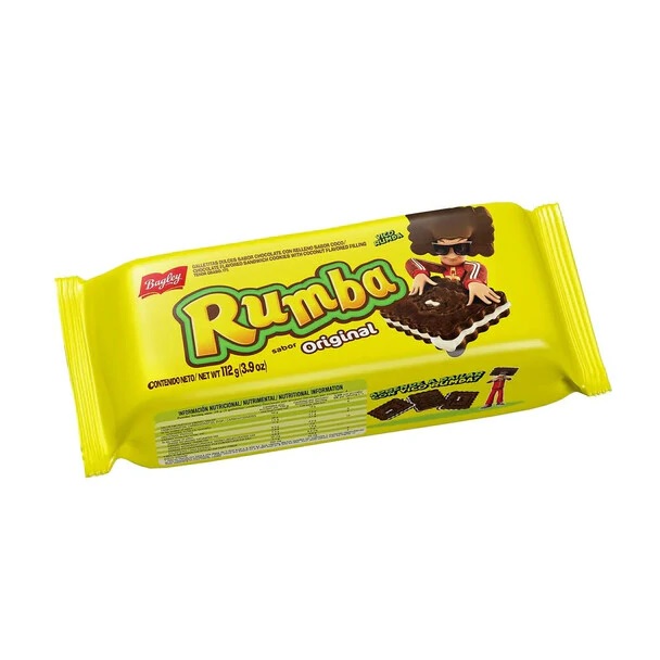 Rumba Sandwich Cookies with Chocolate and Coconut Cream Original Flavor, 112 g / 3.9 oz (pack of 3)