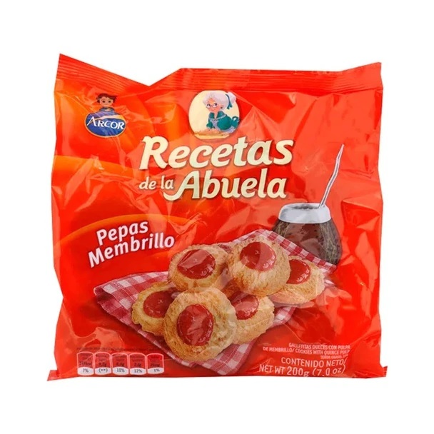 Recetas De La Abuela Arcor Pepas Membrillo, 200 g / 7 oz (pack de 3)