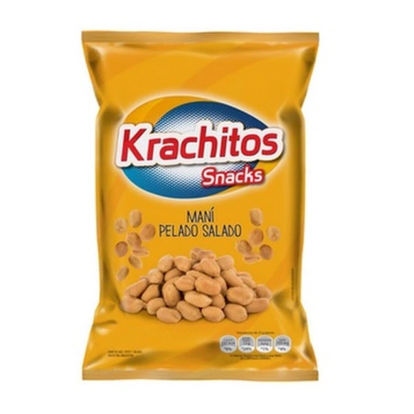 Krachitos Maní Pelado Salado Salty Peeled Peanuts Snack, 120 g / 4.23 oz