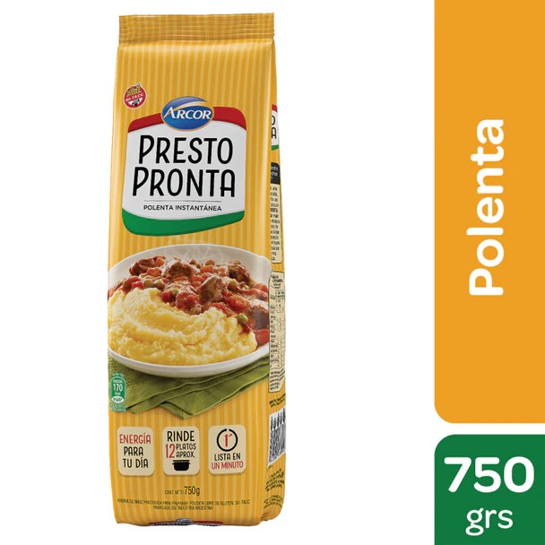 Presto Pronta Polenta Instantánea, 750 g / 26.45 oz