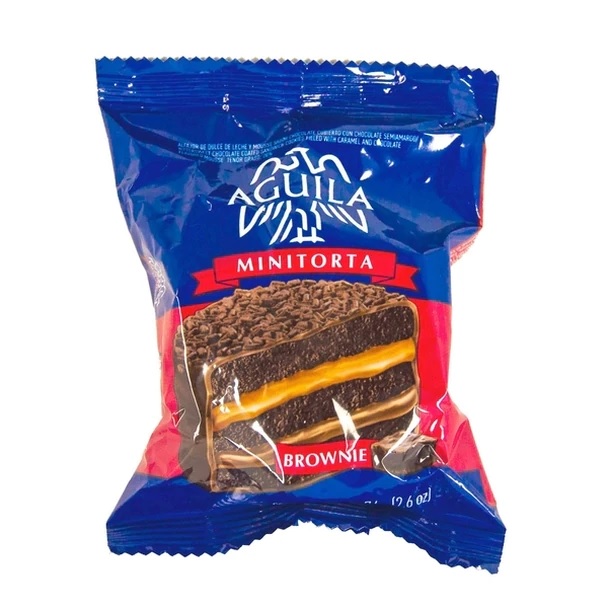 Águila Alfajor Brownie Minicake con Dulce de Leche, 72 g / 2.5 oz (pack de 3)