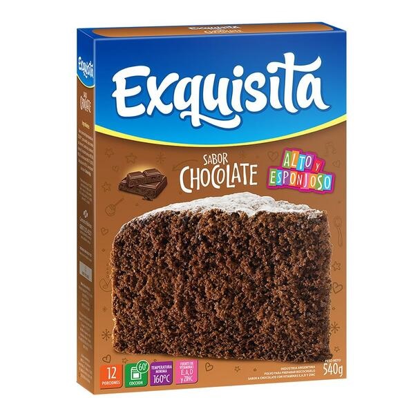 Exquisita Bizcochuelo de Chocolate, 540 g / 19 oz caja