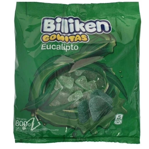 Billiken Gomitas Eucaliptus, 800 g / 28.2 oz (bolsa grande)