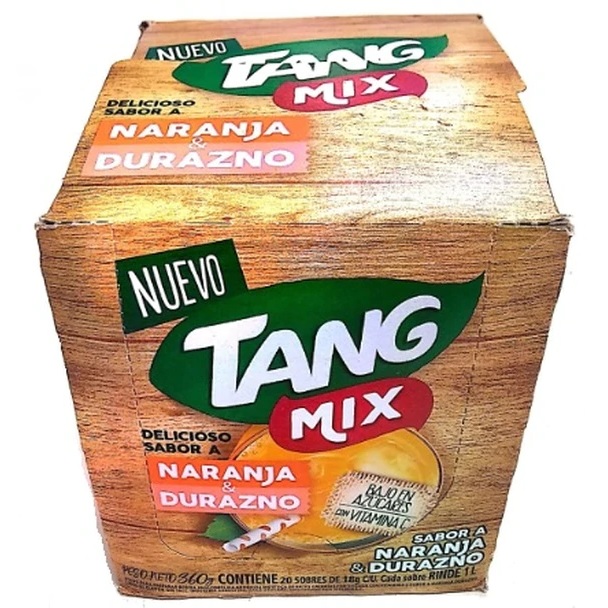 Tang Jugo en Polvo Mix Durazno y Naranja, 18 g / 0.63 oz (caja de 20)