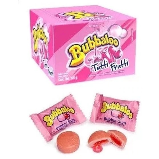 Bubbaloo Chicle Globo Tutti-Frutti, 300 g / 10.6 oz (caja de 60)