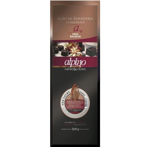 Alpino Chocolate con Leche para moldear , 500 g / 17,63 oz