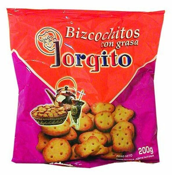 Jorgito Bizcochitos de Grasa Classic Flour Biscuits, 200 g / 7.1 oz bag (pack of 3)