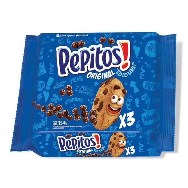 Pepitos Chips Ahoy! Cookies with Chocolate Chips, 354 g / 12.5 oz 3x pack