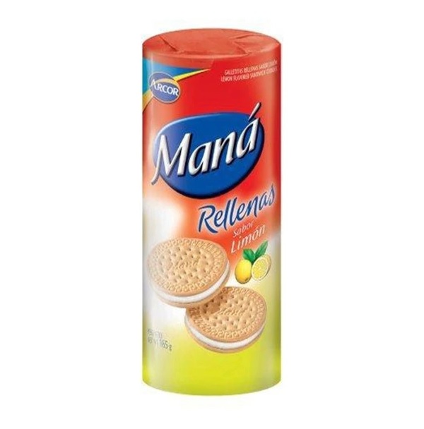 Maná Arcor Rellenas Limón, 165 g / 5.8 oz (pack de 3)