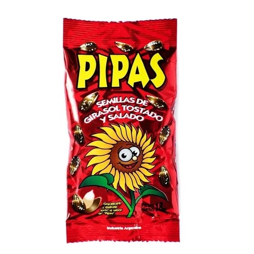 Pipas Semillas Girasol Tostadas Saladas Salted Roasted Sunflower Seeds 18 gr. Pack x 6