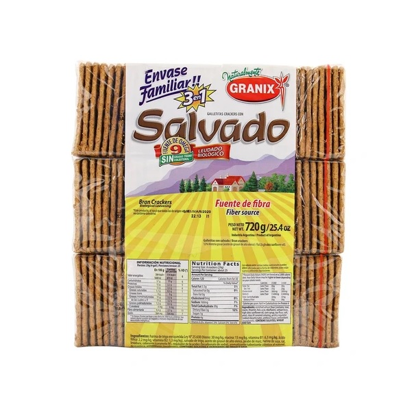 Granix Galletitas de Salvado, 720 g / 25,39 oz (Paquete de 3)