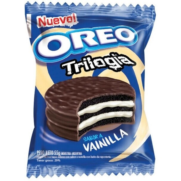 Oreo Vanilla Triple Alfajor Mini Cake de Chocolate con Crema, 55 g / 2 oz (pack de 6)