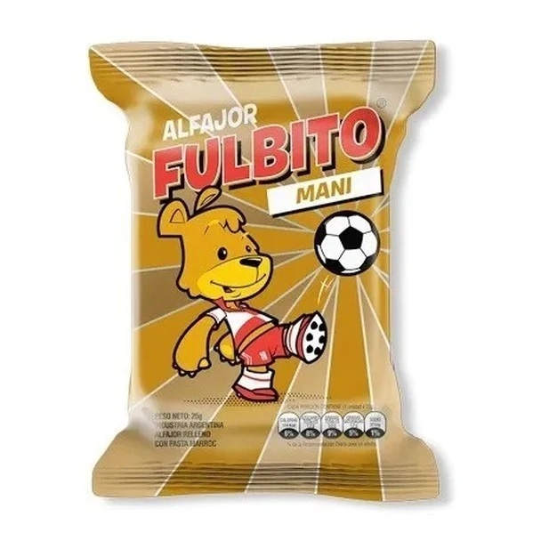 Fulbito Alfajor Vintage Sabor Maní , 30 g / 1.05 oz (pack de 6)