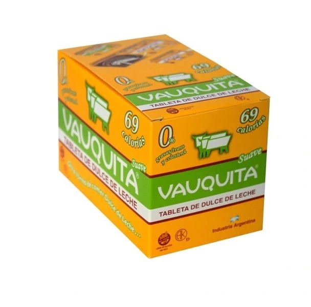 Vauquita Tableta Suave de Dulce de Leche (caja de 18 unidades)