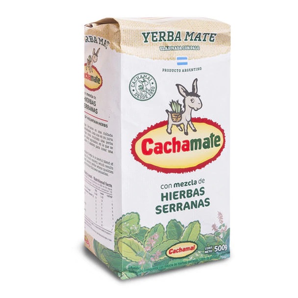 Cachamai Cachamate Yerba Mate w/ Mountain Herbs, 500 g / 1.1 lb