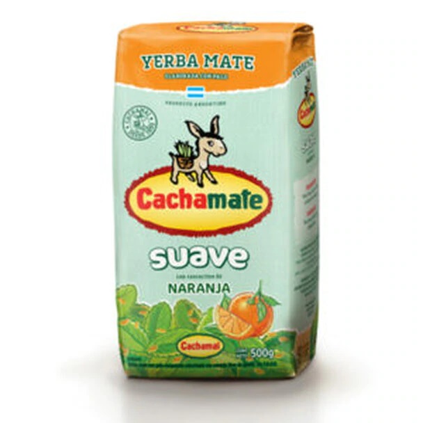 Cachamai Cachamate Yerba Mate Soft Orange Flavor, 500 g / 1.1 lb