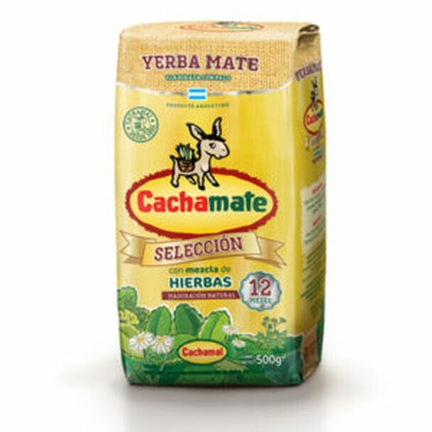 Cachamai Cachamate Yerba Mate Premium con Mezcla de Hierbas, 500 g / 1.1 lb