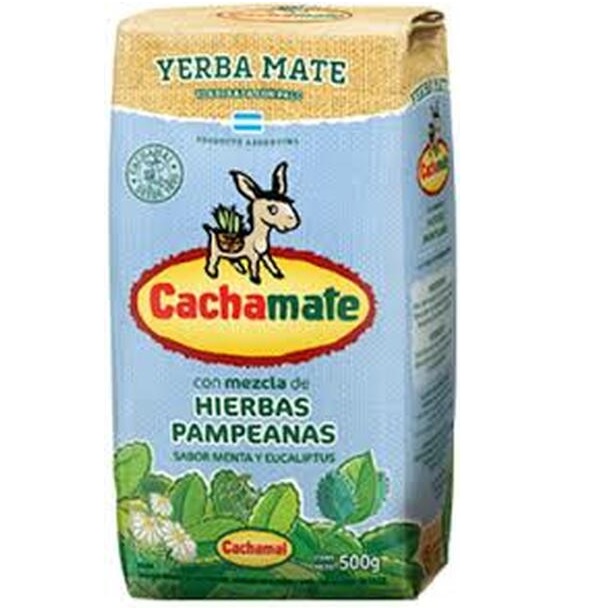 Cachamai Cachamate Yerba Mate Pampa Herbs Mint & Eucalyptus, 500 g / 1.1 lb