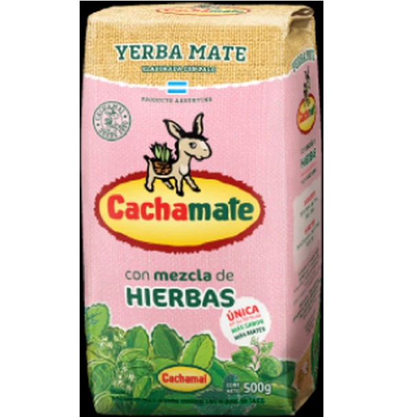 Cachamai Cachamate Yerba Mate Mixed Herbs Boldo, Mint & Pennyroyal, 500 g / 1.1 lb