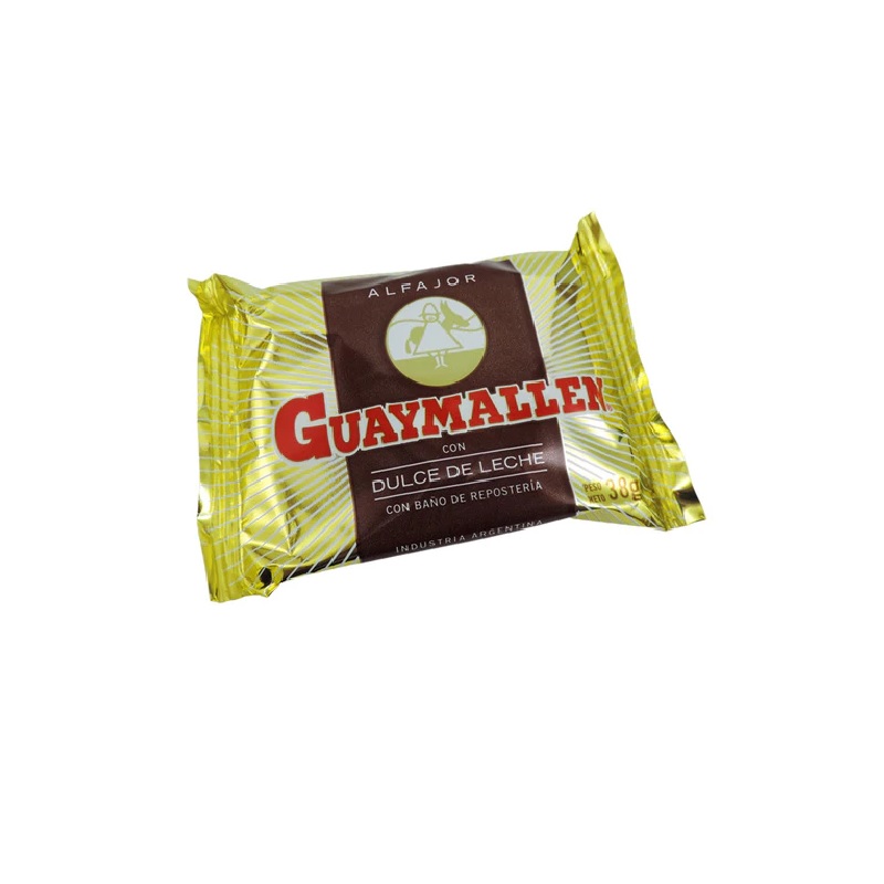 Guaymallen Alfajor de Chocolate con Dulce de Leche, 38 g / 1.3 oz (pack de 12)